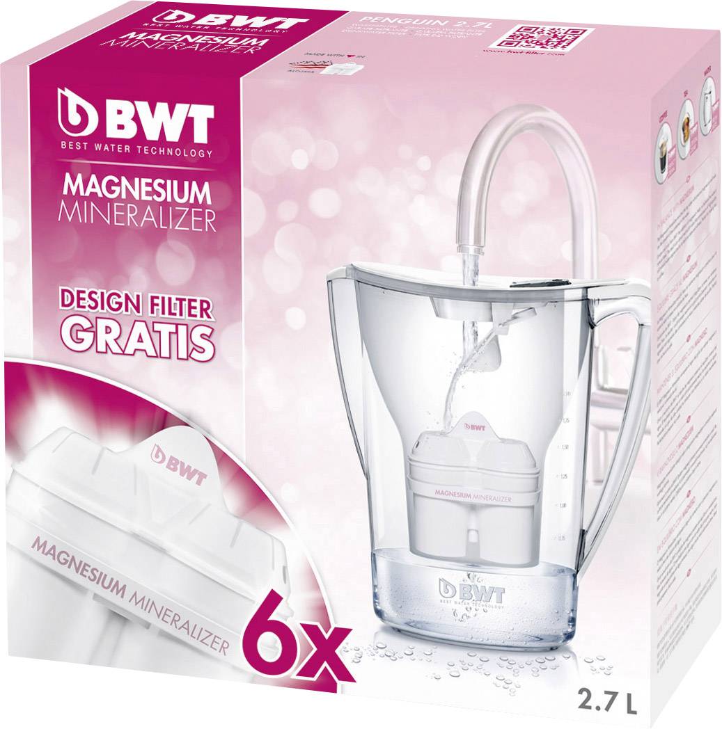 BWT Penguin Promo +6Mg2 0815077 Wasserfilter 2.7 l Weiß
