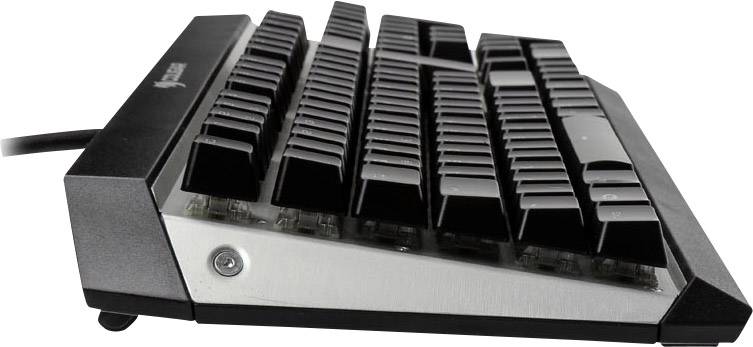 Cougar Attack X3 USB Gaming-Tastatur Deutsch, QWERTZ Silber, Schwarz Beleuchtet, Integrierter Profilspeicher