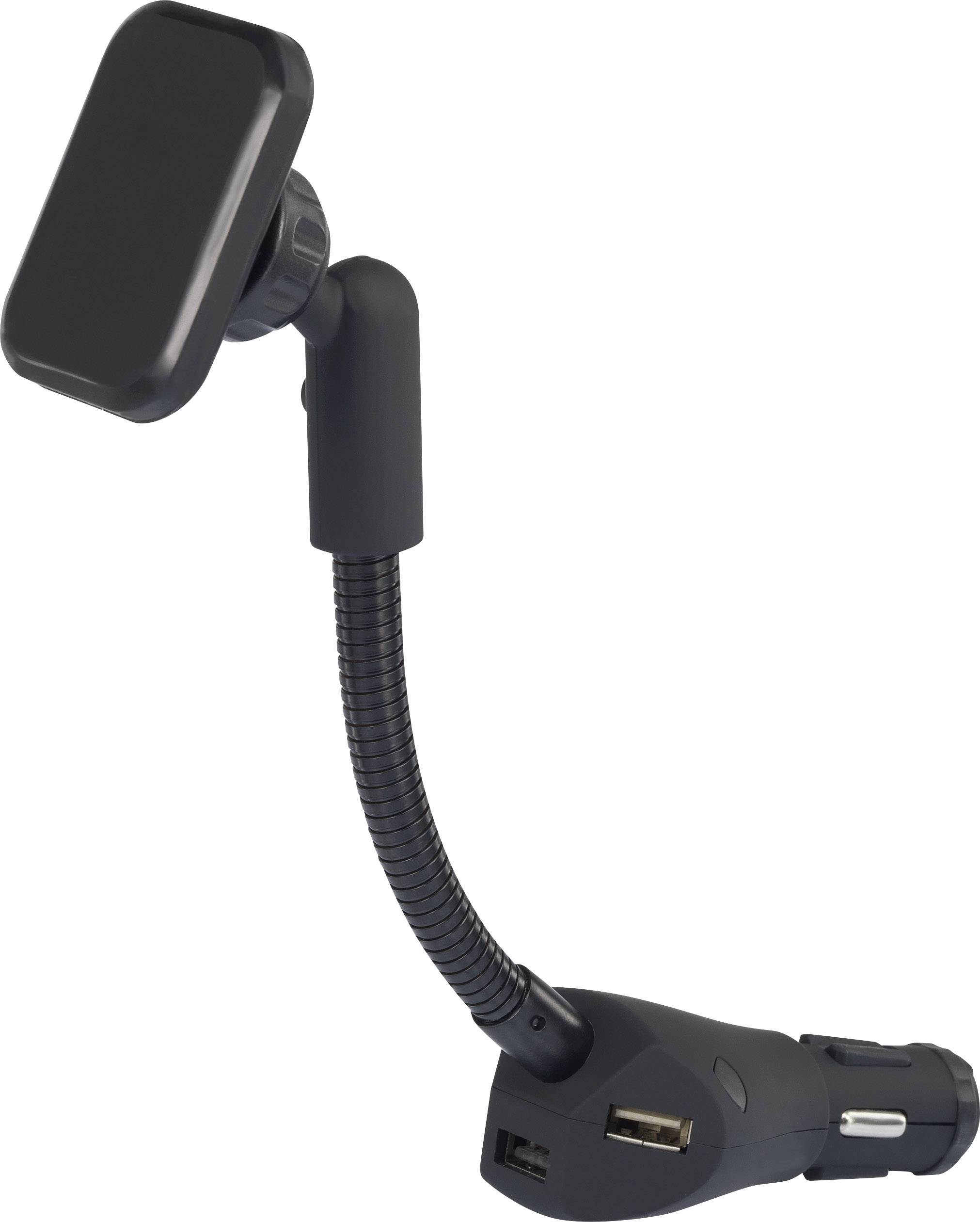 Renkforce RF-SH-KFZ12V Zigarettenanzünder Handy-Kfz-Halterung Magnetbefestigung, mit Ladefunktion 8 Zoll (max)