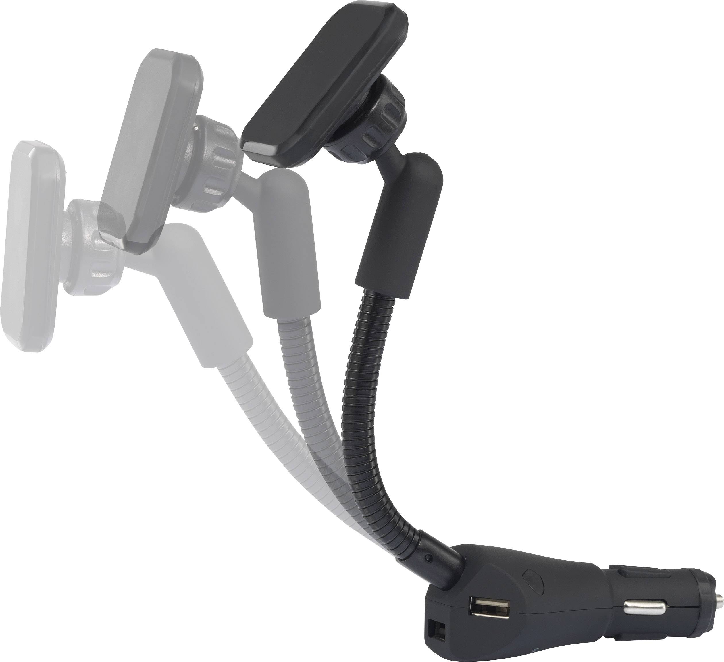 Renkforce RF-SH-KFZ12V Zigarettenanzünder Handy-Kfz-Halterung Magnetbefestigung, mit Ladefunktion 8 Zoll (max)