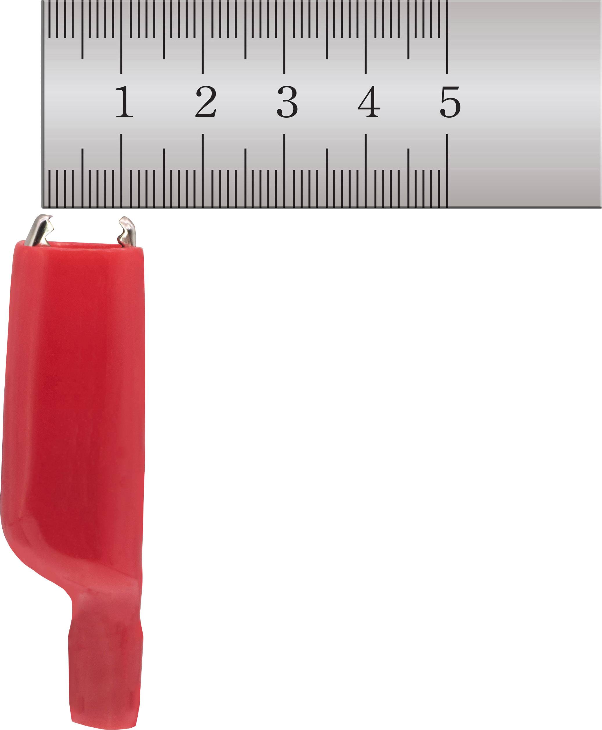 VOLTCRAFT MSK-106 Krokodilklemmen-Set Steckanschluss 2mm Rot, Schwarz, Gelb, Blau, Grün, Weiß