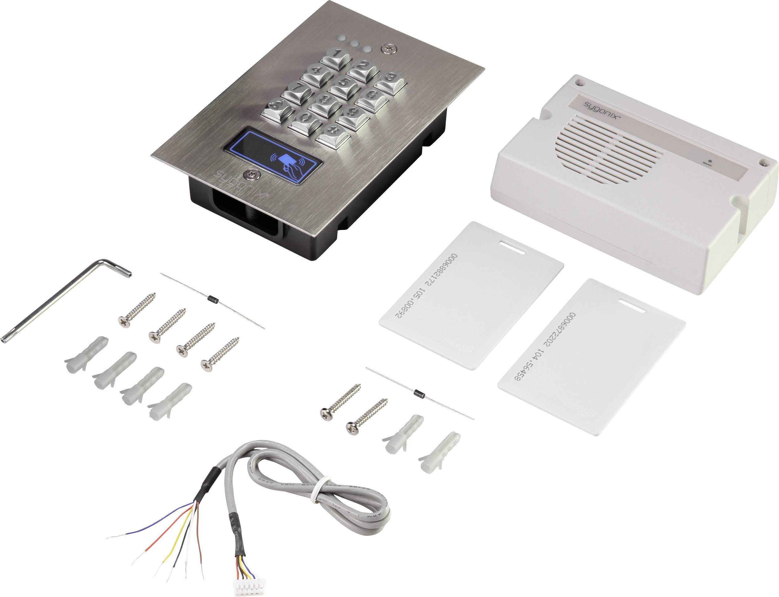 Sygonix 1582021 Codeschloss Unterputz IP66 mit beleuchteter Tastatur, mit separater Auswerteeinheit