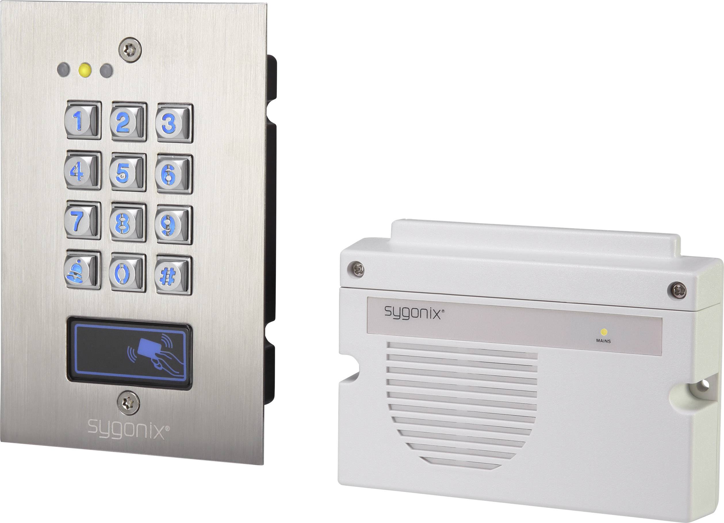 Sygonix 1582021 Codeschloss Unterputz IP66 mit beleuchteter Tastatur, mit separater Auswerteeinheit