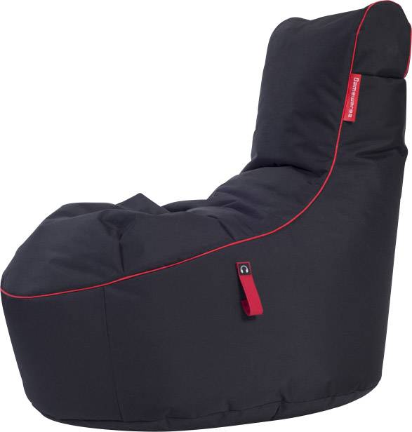 GAMEWAREZ Crimson Thunder Gaming Sitzsack Schwarz, Rot