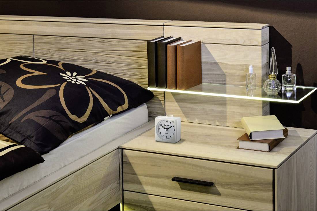 Hama 00136240 Quarz Wecker Weiß Alarmzeiten 1