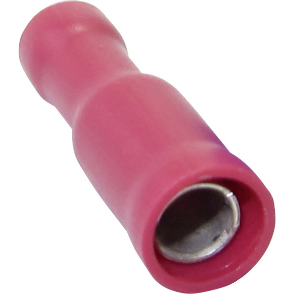 TRU COMPONENTS 1583185 Cosse cylindrique femelle 0.50 mm² 1.50 mm² Ø de la broche: 4 mm partiellement isolé rouge