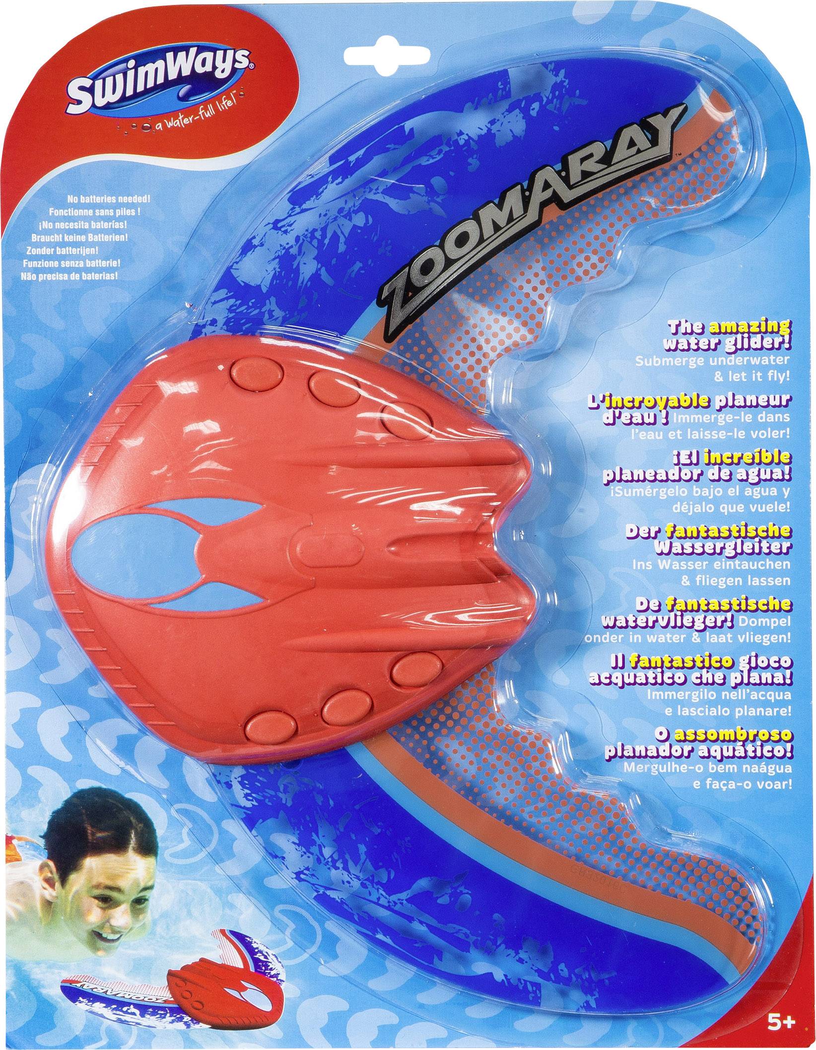 Spin Master Zoom-A-Ray Large Wassergleiter und Fangspiel, sortiert