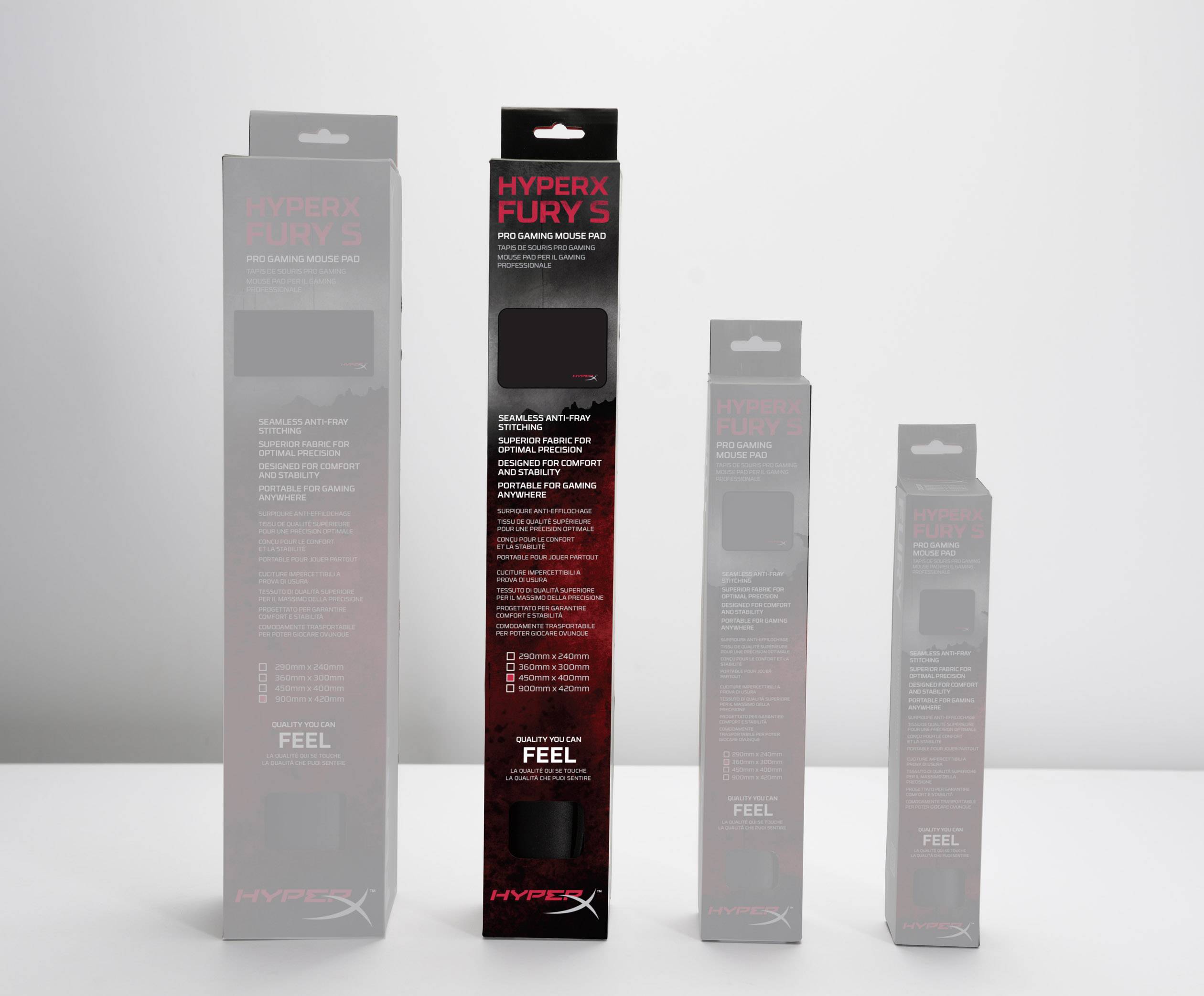 HyperX Fury S Pro L Gaming-Mauspad  Schwarz (B x H x T) 450 x 4 x 400 mm