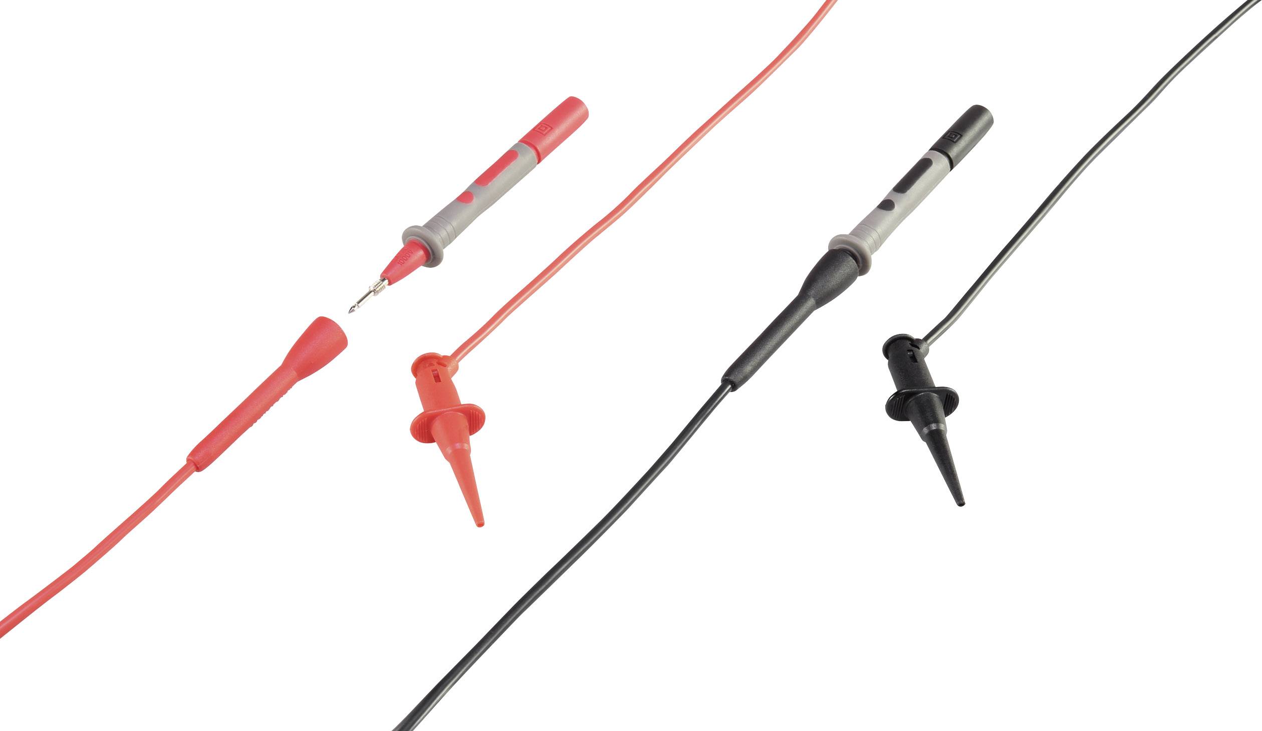 VOLTCRAFT MSK-109 Messleitung [ - ] 1.00m Schwarz, Rot 1St.