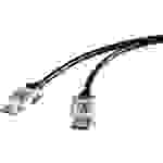 SpeaKa Professional HDMI Anschlusskabel HDMI-A Stecker, HDMI-A Stecker 1.00m Schwarz SP-6344128 Audio Return Channel, Ultra HD