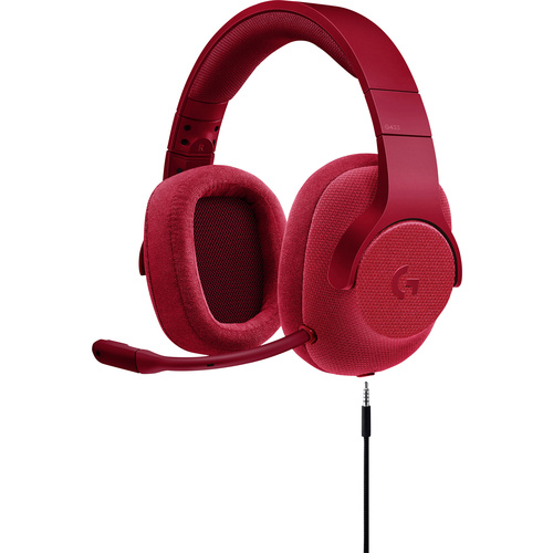 Logitech Gaming G433 Gaming Over Ear Headset kabelgebunden 7.1 Surround Rot Mikrofon-Rauschunterdrückung