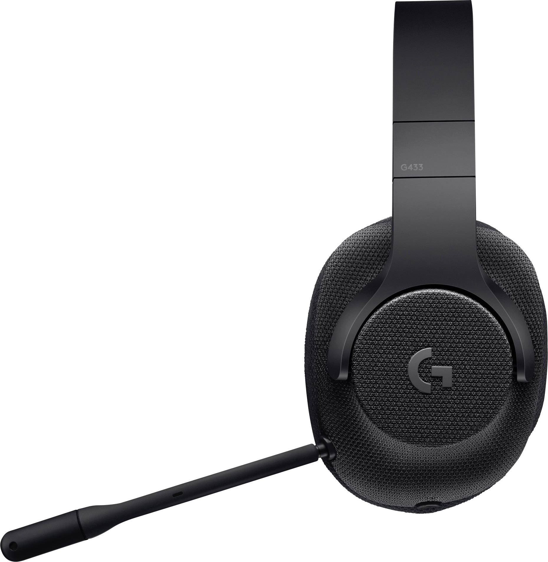 Logitech Gaming G433 Over Ear Headset kabelgebunden 7.1 Surround Schwarz Mikrofon-Rauschunterdrückung Gaming