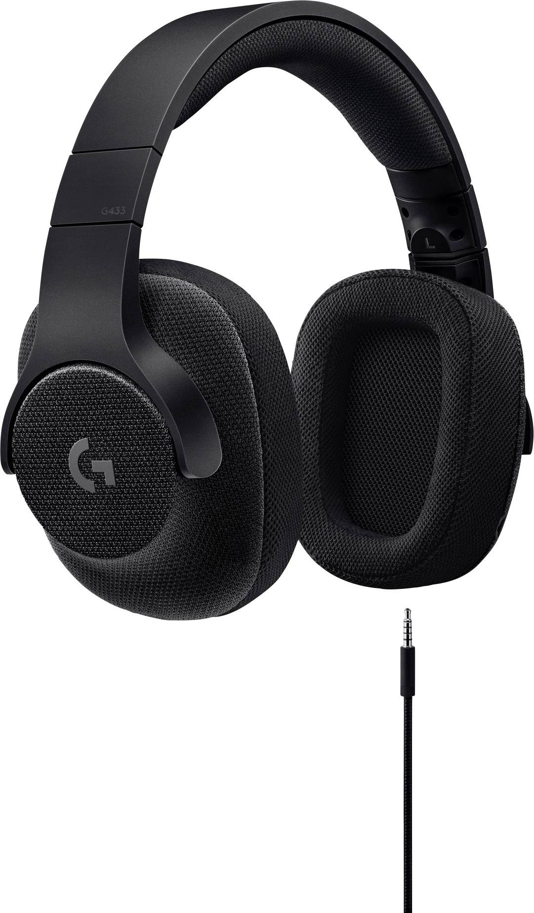 Logitech Gaming G433 Over Ear Headset kabelgebunden 7.1 Surround Schwarz Mikrofon-Rauschunterdrückung Gaming