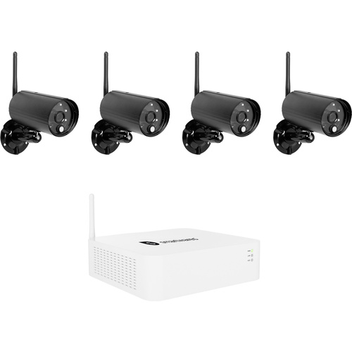 Smartwares  WDVR840S Funk-Überwachungskamera-Set  mit 4 Kameras 1920 x 1080 Pixel  2.4 GHz