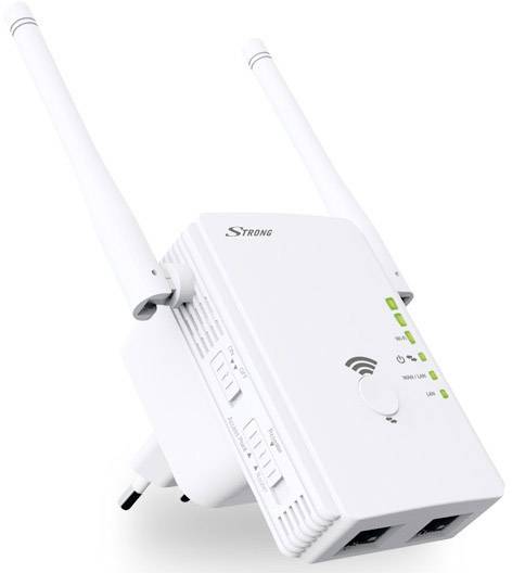 STRONG - REPEATER300V2 - Netzwerk-Repeater - 300 Mbit/s - WLAN - Eingebauter Ethernet-Anschluss - Weiß