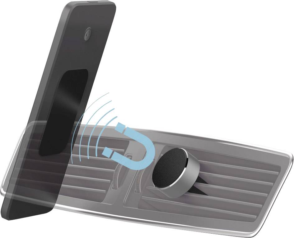 Hama "Magnet Alu" Lüftungsgitter Handy-Kfz-Halterung 360° drehbar, Magnetbefestigung