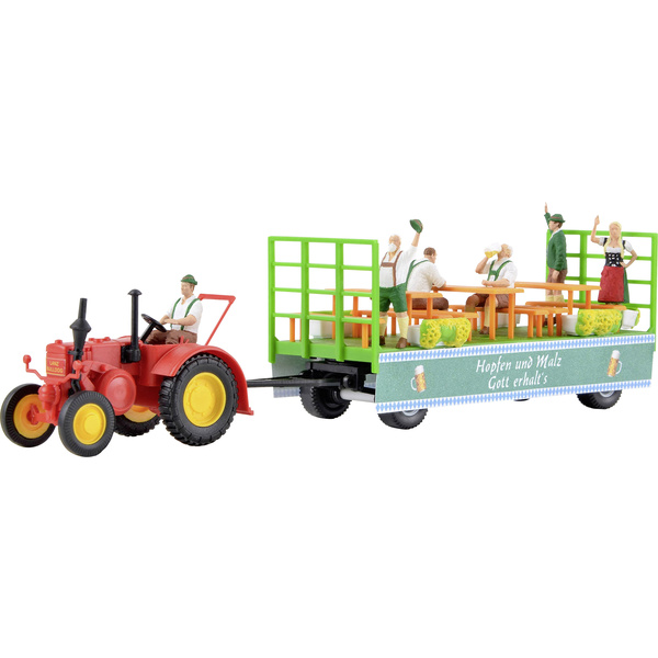 Kibri 12226 H0 Lanz Traktor mit Festwagen