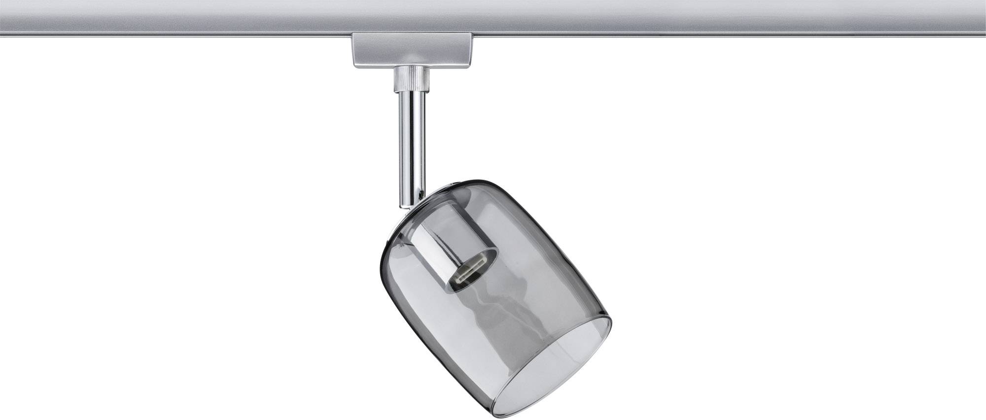 Paulmann Blossom Hochvolt-Schienensystem-Leuchte URail Chrom (matt), Rauchglas