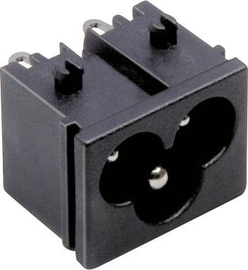 C8 Kaltgeräte-Steckverbinder Snap-In Einbau-Stecker – 250V / 2A, Einbauöffnung Ca. 23,5x12,2 Mm