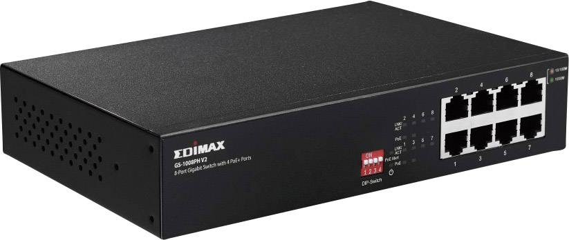 EDIMAX GS-1008PH V2 Netzwerk Switch 8 Port  PoE-Funktion