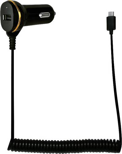 LogiLink USB Kfz Netzteil mit Micro-USB Kabel und USB-Port Belastbarkeit Strom max.=2.1A