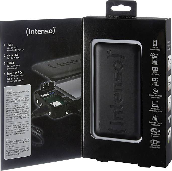Intenso HC20000 Powerbank (Zusatzakku) LiPo 20000 mAh 7332550