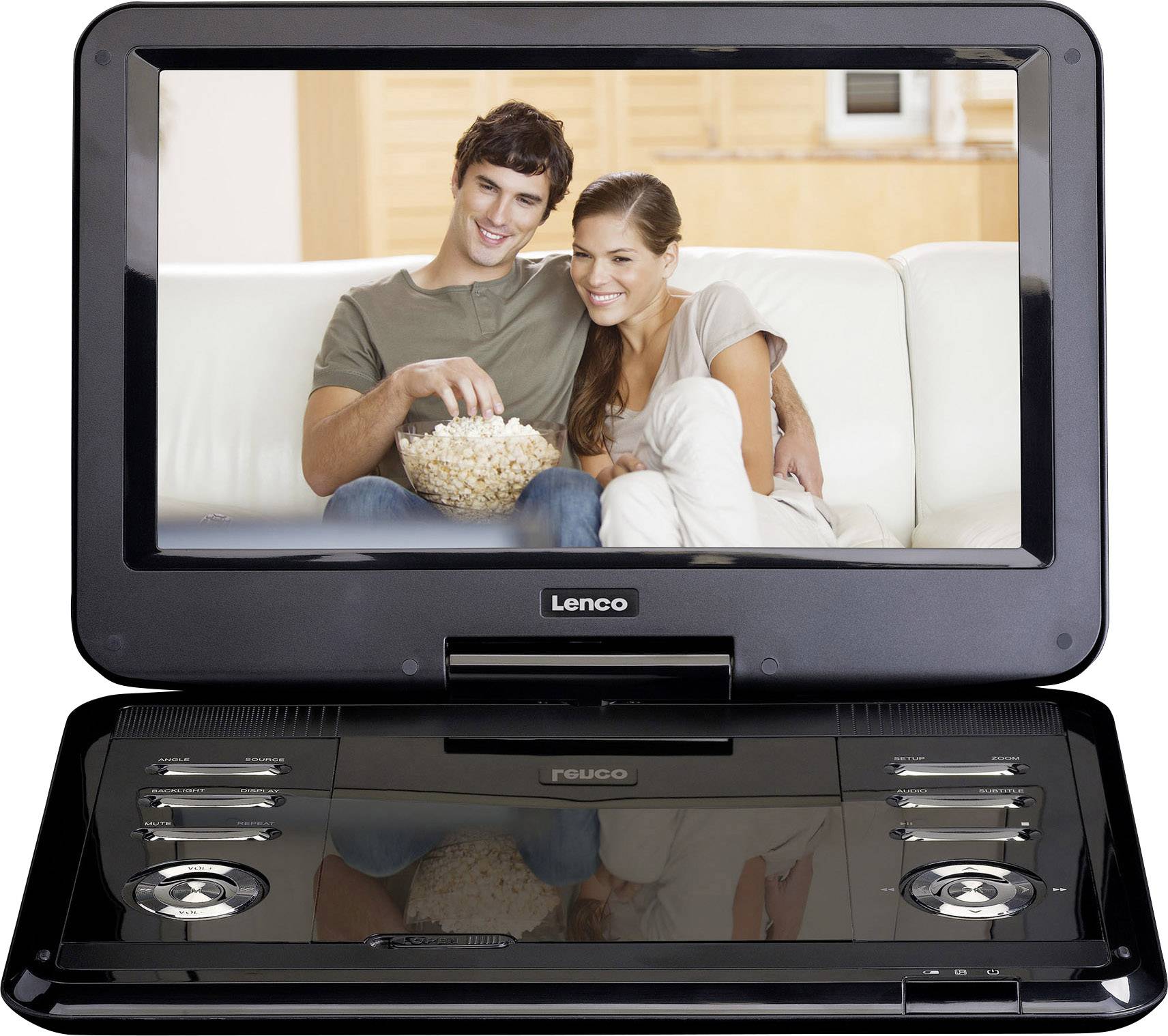 Lenco DVP-1210 Tragbarer DVD-Player 30.5 cm 12 Zoll  Akkubetrieb, mit integriertem DVD Player