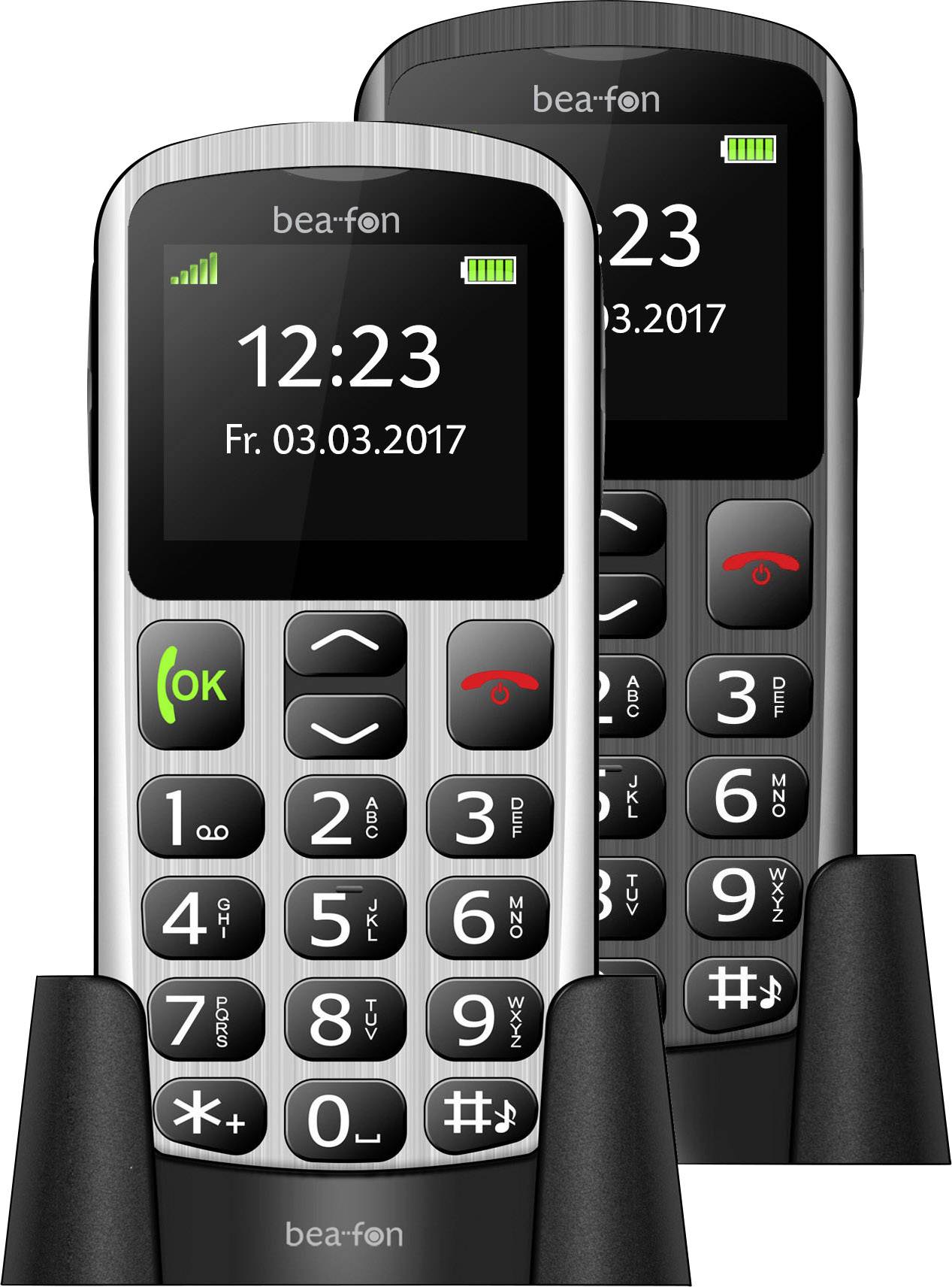 beafon SL250 Senioren-Handy Schwarz, Silber