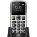 beafon SL250 Téléphone portable pour séniors avec station de charge, Touche SOS argent-noir