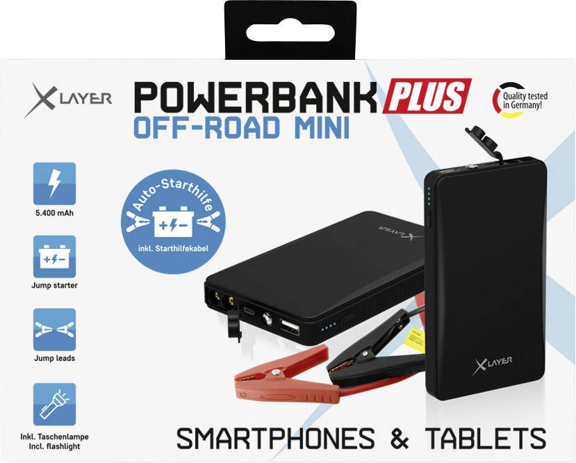 Xlayer PLUS Off-Road-Mini Powerbank 5400 mAh LiPo Schwarz