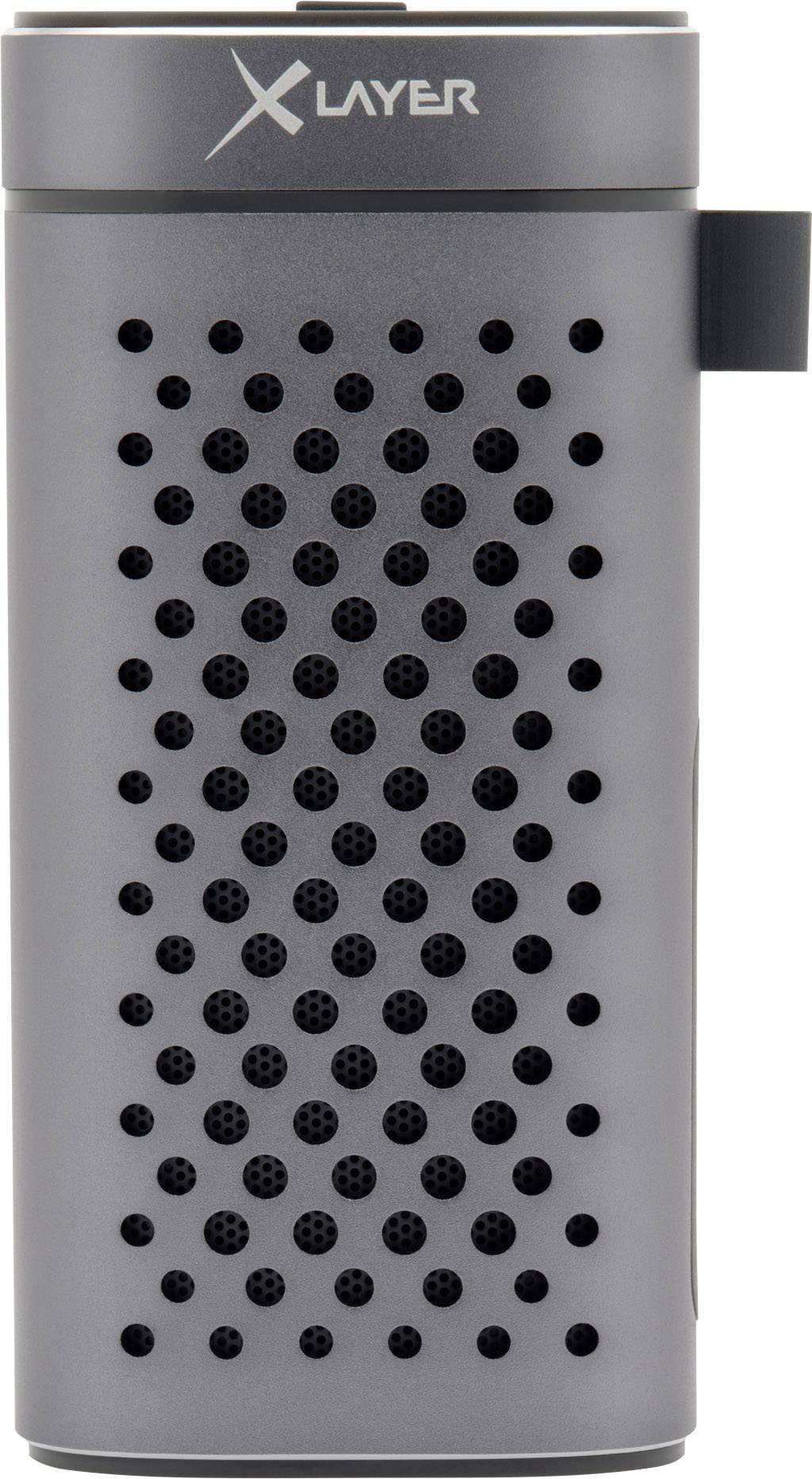 Xlayer Powerbank PLUS Speaker Bluetooth® Lautsprecher Freisprechfunktion, spritzwassergeschützt Graphit (metallic)