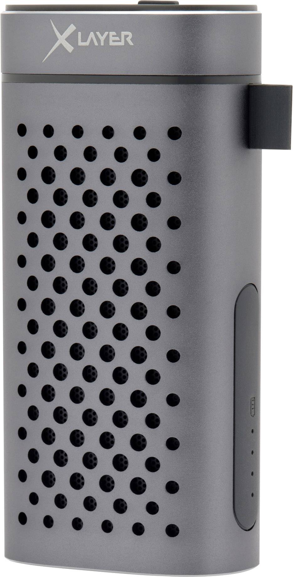 Xlayer Powerbank PLUS Speaker Bluetooth® Lautsprecher Freisprechfunktion, spritzwassergeschützt Graphit (metallic)