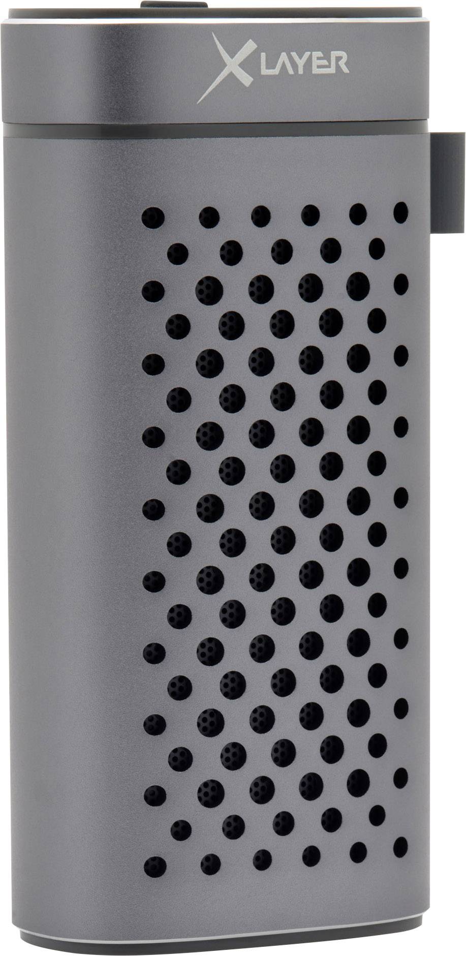 Xlayer Powerbank PLUS Speaker Bluetooth® Lautsprecher Freisprechfunktion, spritzwassergeschützt Graphit (metallic)