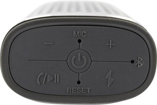 Xlayer Powerbank PLUS Speaker Bluetooth® Lautsprecher Freisprechfunktion, spritzwassergeschützt Graphit (metallic)