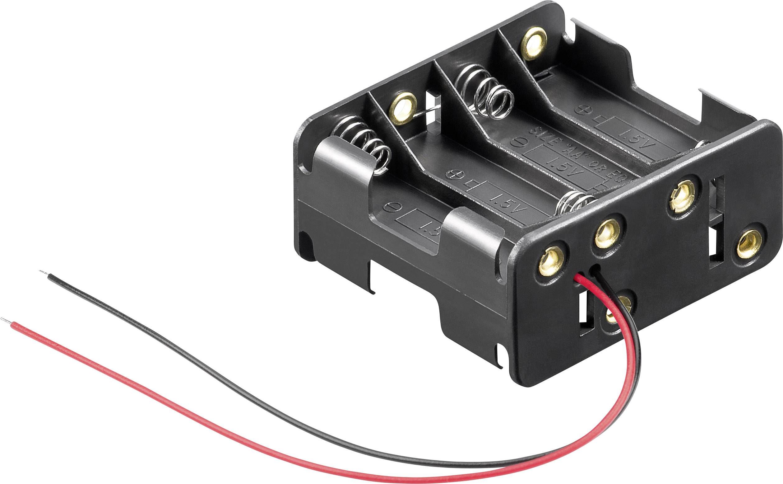 Goobay 81218 Batteriehalter 8x Mignon (AA) Kabel (L x B x H) 63 x 58 x 29.5mm