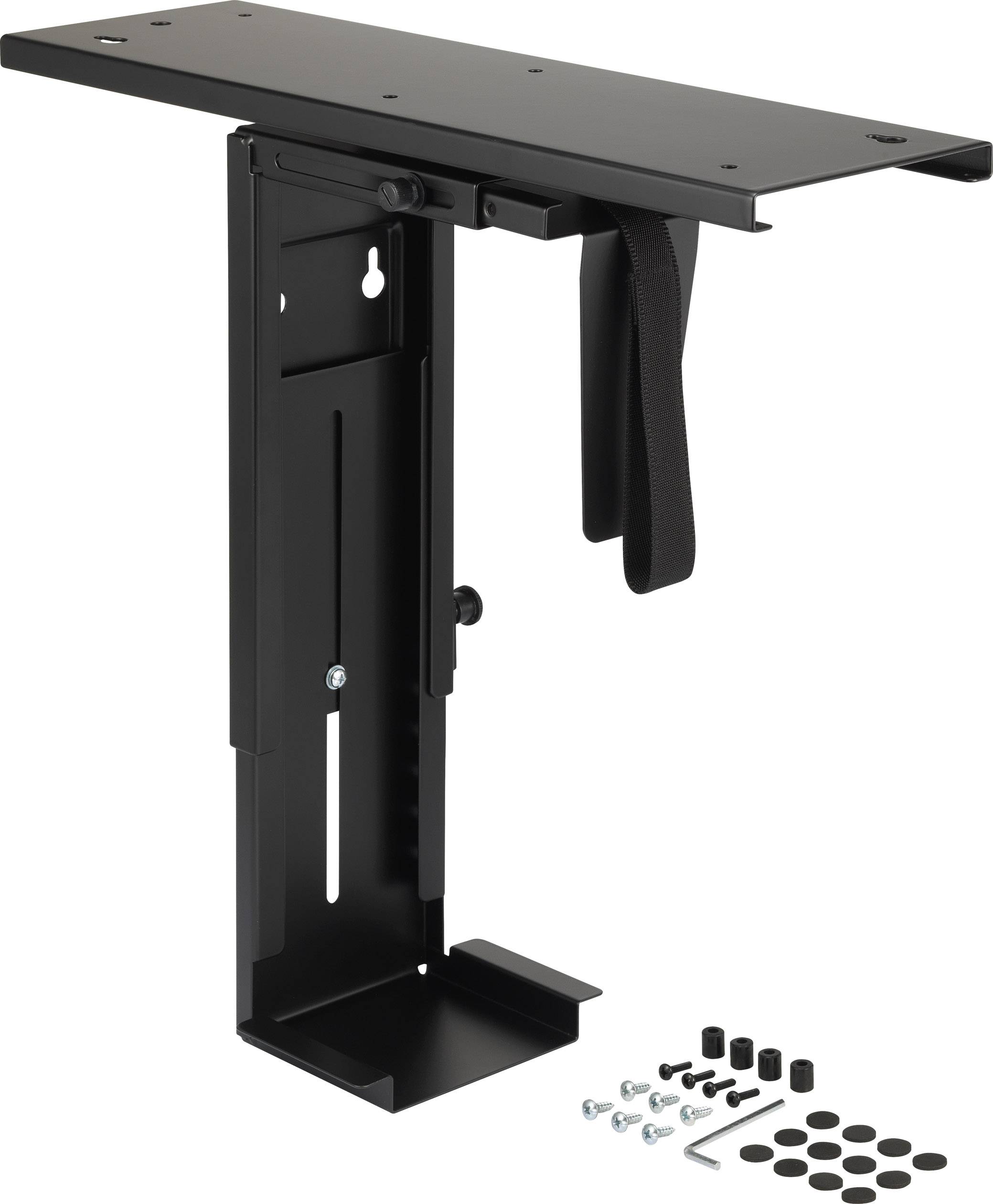 SpeaKa Professional PC Halterung Untertisch, Vertikal SP-6353552 Schwarz Belastbar bis=10kg