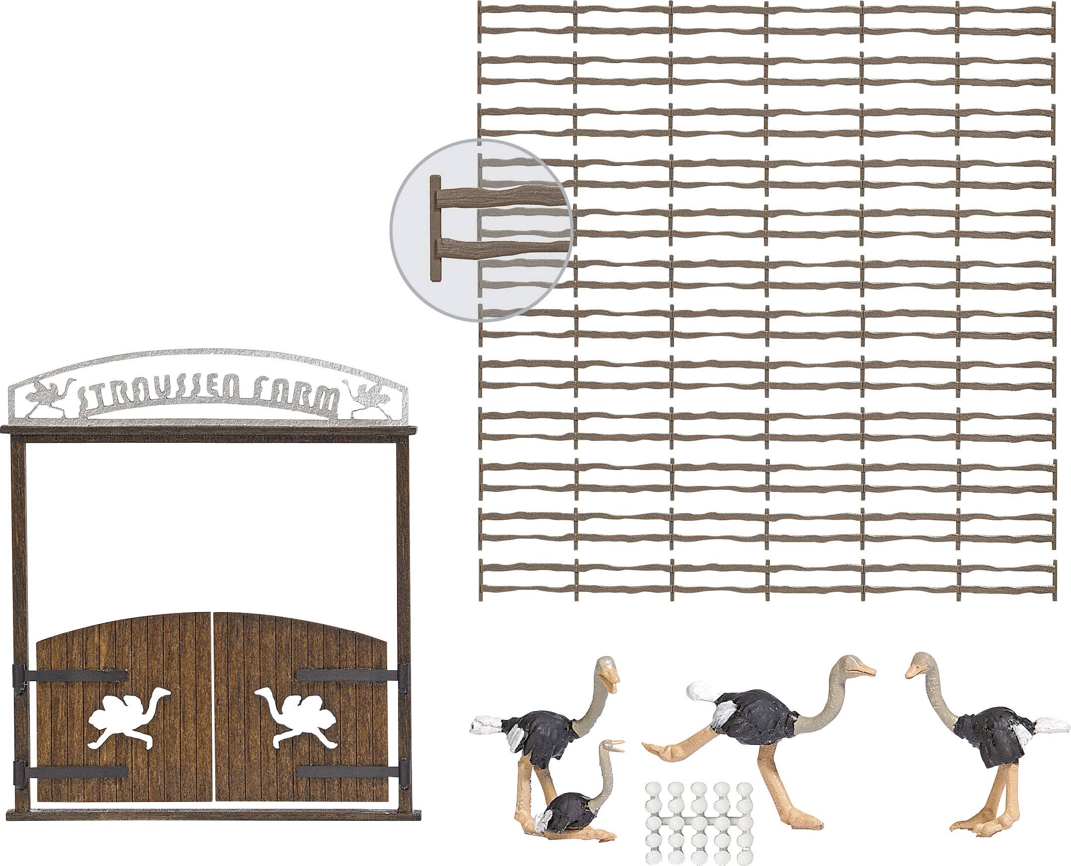 Busch 1038 H0 Straußenfarm Bausatz