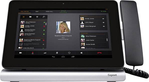 Gigaset Pro Maxwell 10S Schnurgebundenes Telefon, VoIP Headsetanschluss, Freisprechen, Touchscreen, Bluetooth Touch-Farbdisplay Schwarz, Silber
