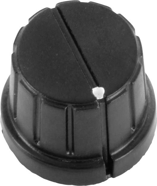 TRU Components TC-DK20 TC-DK20 Drehknopf mit Knopfmarkierung Schwarz (Ø) 20mm