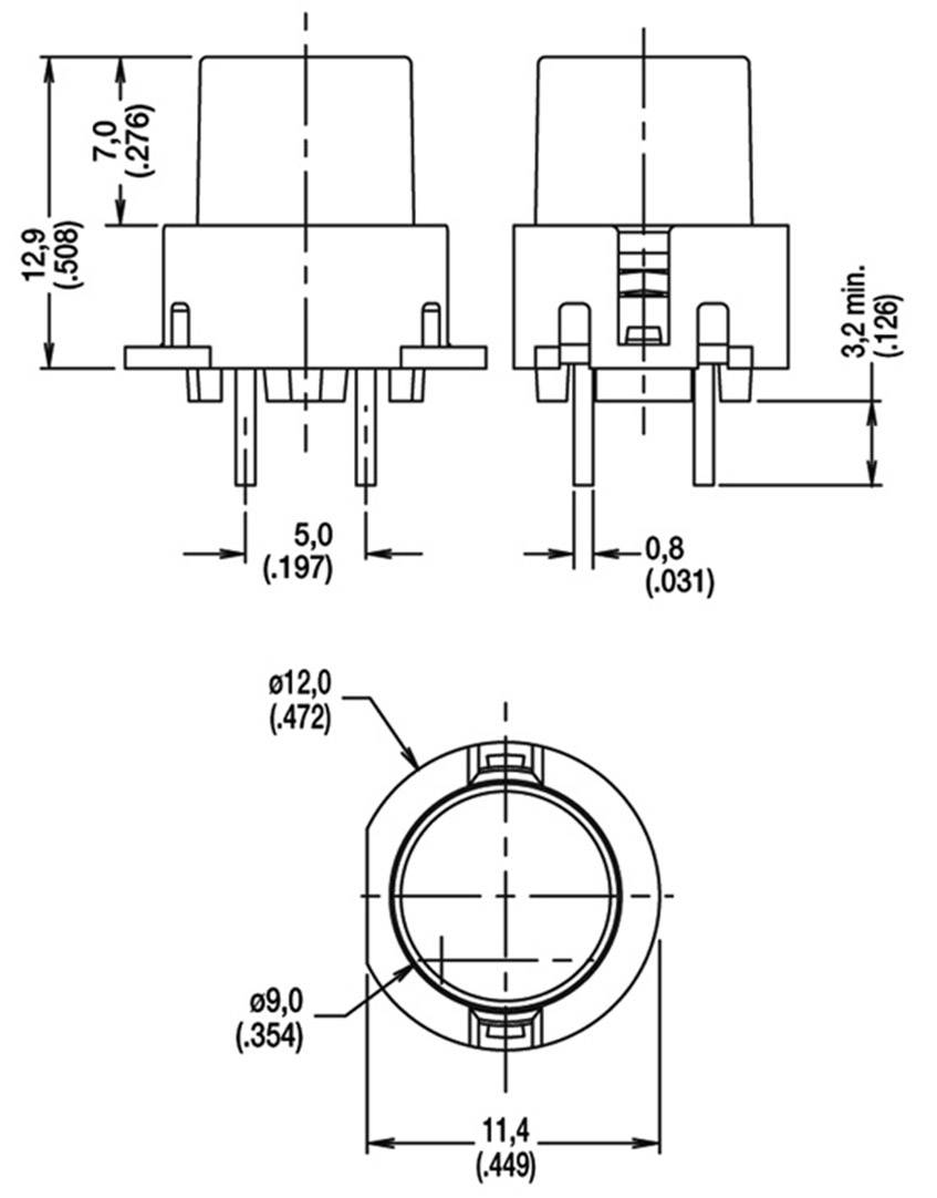 TRU Components TC-D6BL TC-D6BL Impulstaster 35 V/DC 0.01A tastend