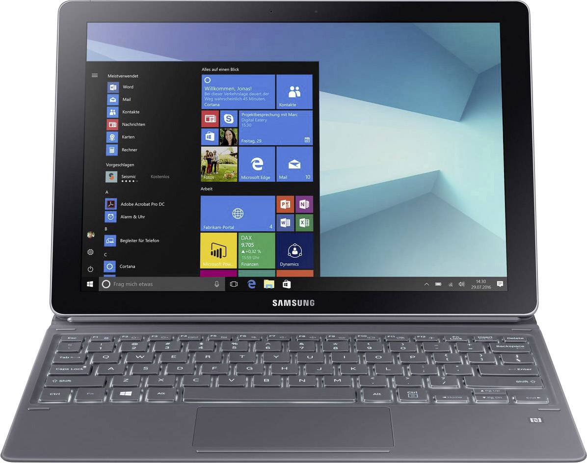 Samsung   256 GB Silber Windows®-Tablet / 2-in-1 30.5 cm (12 Zoll) 2.5 GHz Intel® Core™ i5 Windows® 10 Pro 2160 x 1440 Pixel