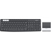 Logitech K375s Multi-Device Bluetooth® Tastatur Deutsch, QWERTZ Graphit, Grau, Weiß Spritzwassergeschützt