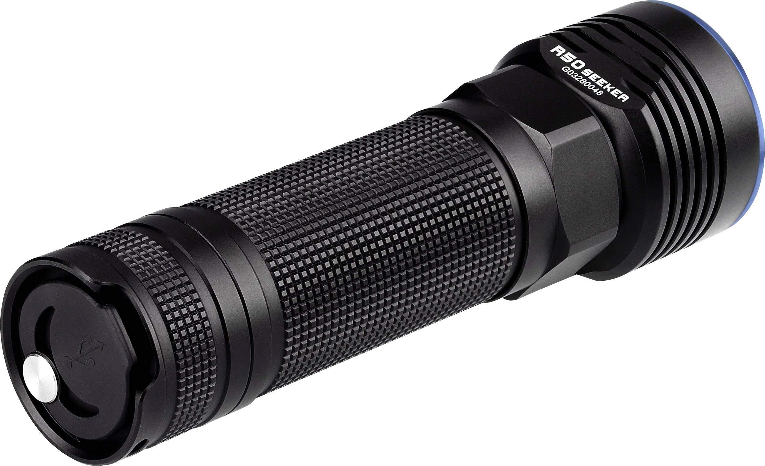 OLight R50 Pro Seeker LED Taschenlampe mit Stroboskopmodus, mit USB-Schnittstelle akkubetrieben 320