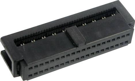 TRU Components 1589657Pfosten-Steckverbinder mit Zugentlastung Rastermaß: 1.27mm Polzahl Gesamt: 30 Anzahl Reihen: 2