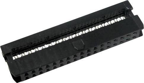 TRU Components 1589697Pfosten-Steckverbinder mit Zugentlastung Rastermaß: 2mm Polzahl Gesamt: 44 Anzahl Reihen: 2