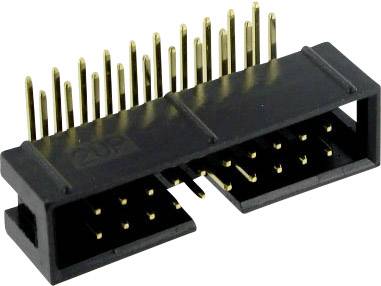 TRU Components 1589771 Pfosten-Steckverbinder ohne Auswurfhebel Rastermaß: 2.54 mm Polzahl Gesamt