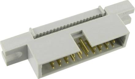 TRU Components 1589793Pfosten-Steckverbinder mit Befestigungsflansch Rastermaß: 2.54mm Polzahl Gesamt: 10 Anzahl Reihen: 2