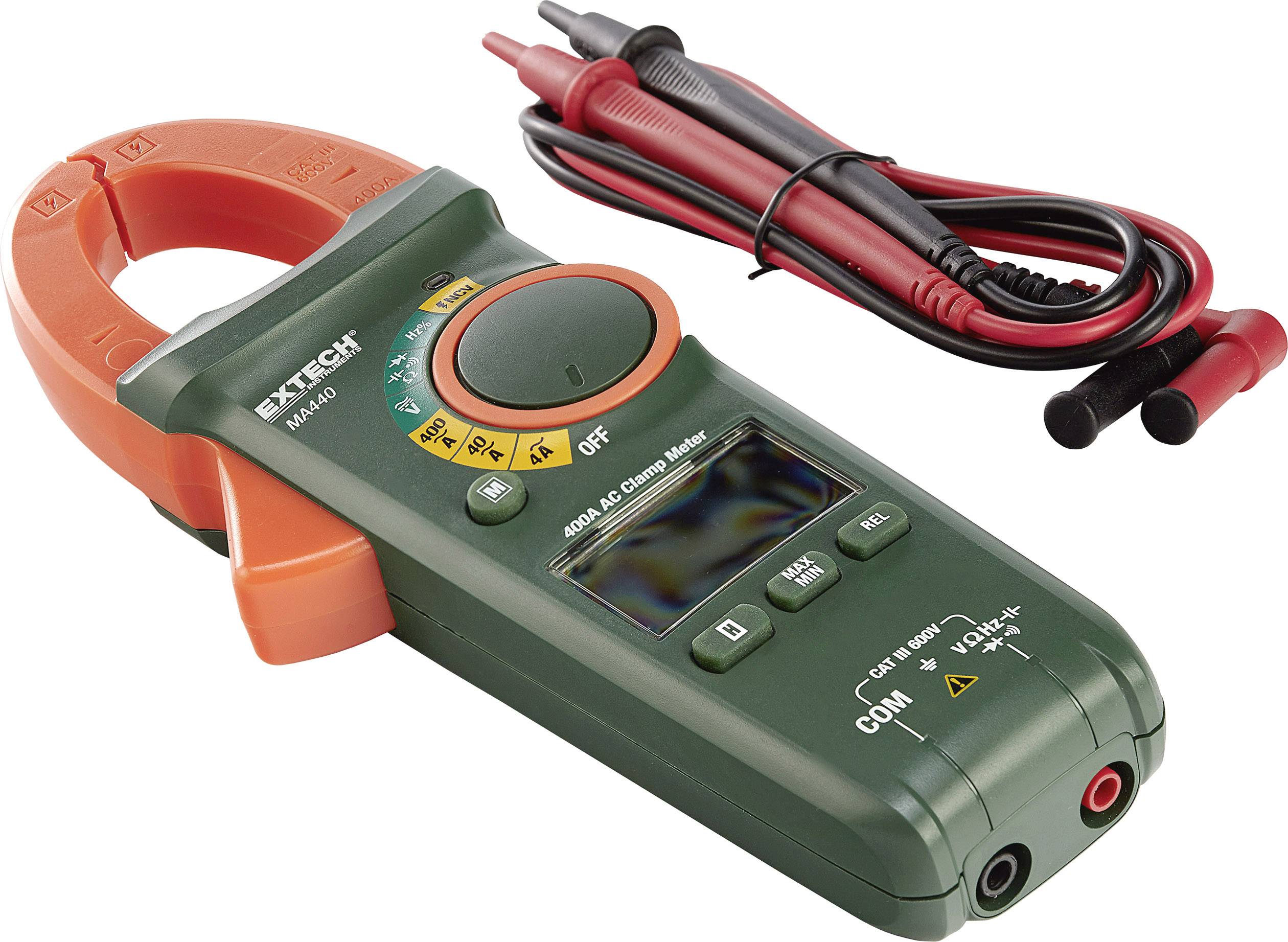 Extech MA440 Hand-Multimeter, Stromzange digital CAT III 600 V Anzeige (Counts): 4000