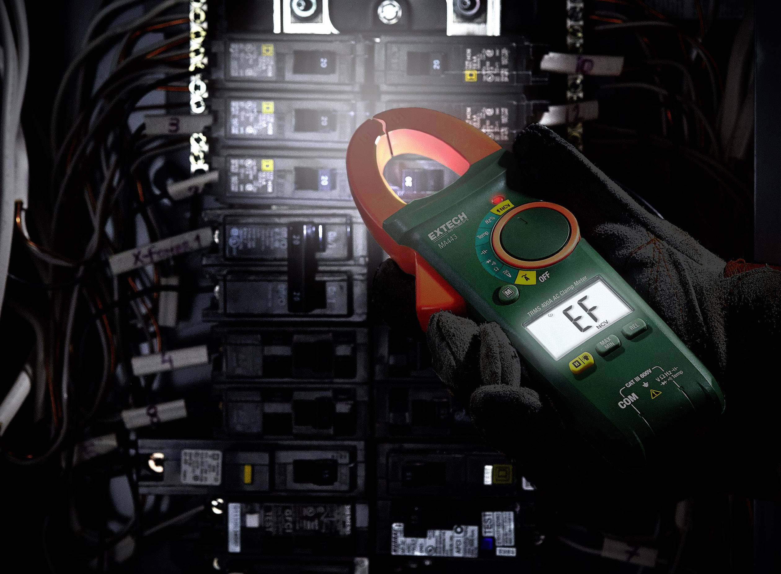 Extech MA443 Hand-Multimeter, Stromzange digital CAT III 600V Anzeige (Counts): 4000