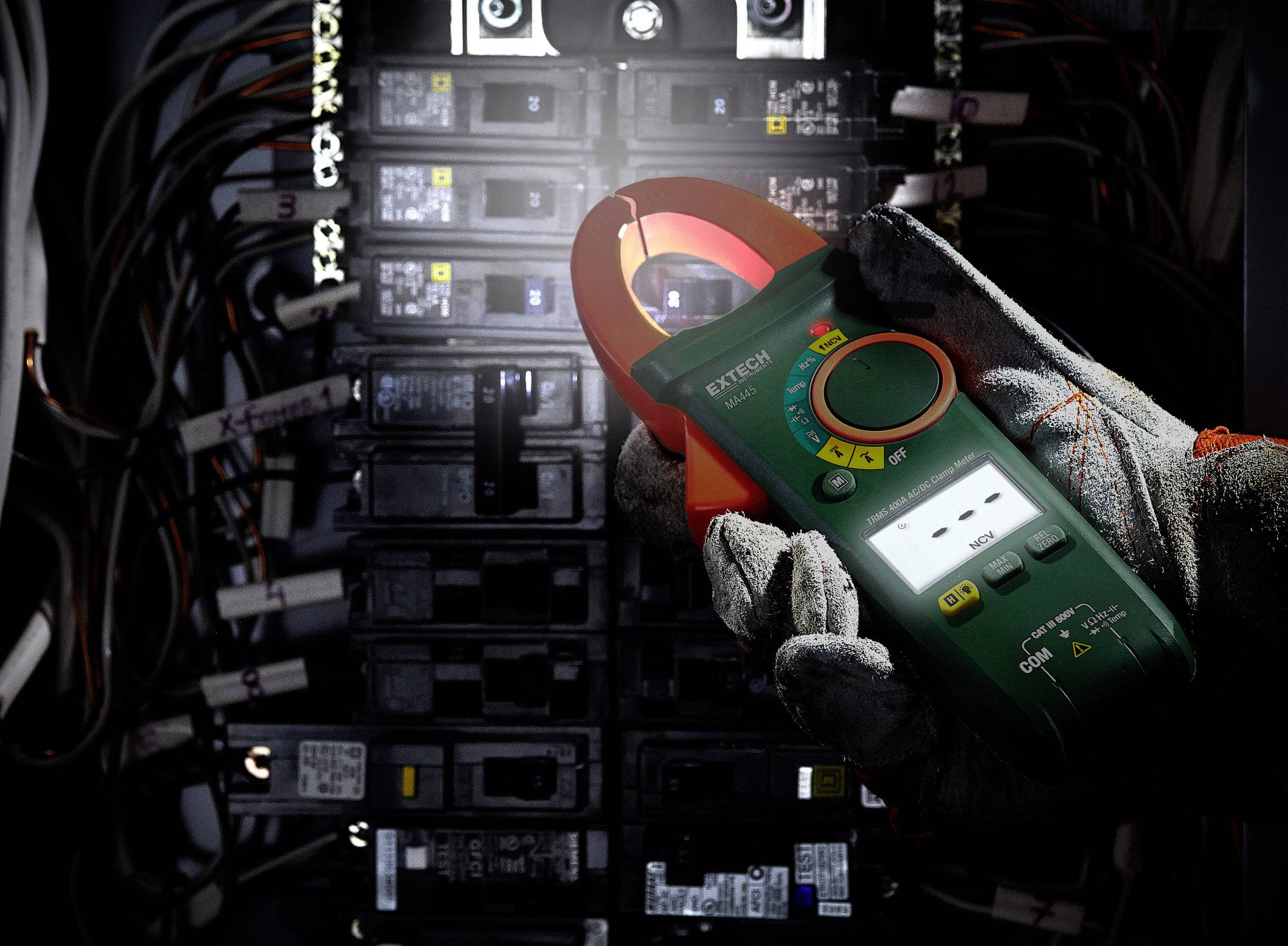 Extech MA445 Hand-Multimeter, Stromzange digital CAT III 600 V Anzeige (Counts): 4000